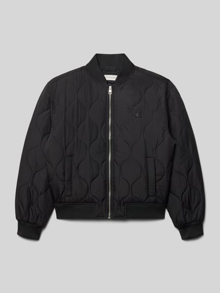 Calvin Klein Jeans Regular Fit Steppjacke mit Logo-Patch Modell 'Quilted' Black 1