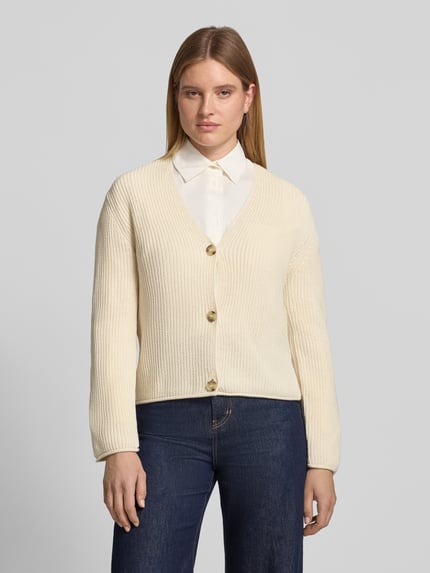 s.Oliver RED LABEL Regular Fit Cardigan mit großen Knöpfen Bleu 4