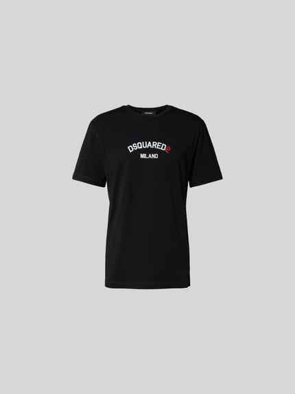 Dsquared2 Loose Fit T-Shirt mit Logo-Print Black 2