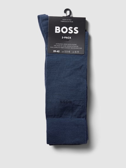 BOSS Socken aus Woll-Baumwoll-Mix im 2er-Pack Blau 3