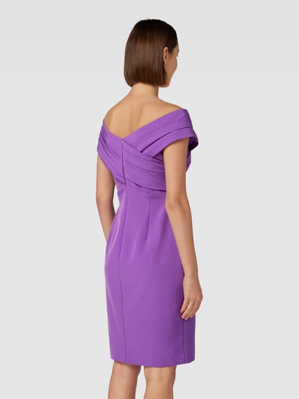 Lauren Ralph Lauren Knielanges Cocktailkleid in Wickel-Optik Modell 'IRENE' Fuchsia 5