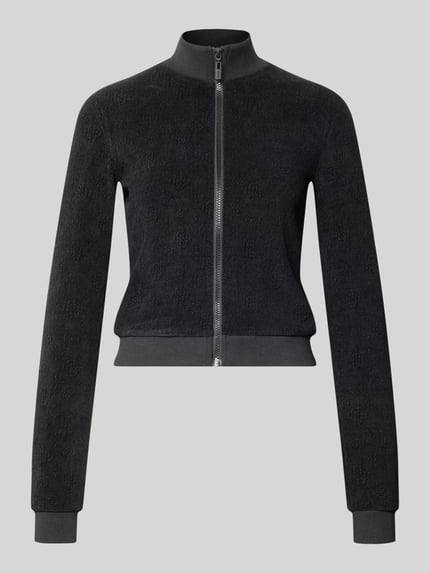GUESS Activewear Slim fit sweatjack met opstaande kraag model 'LAUDOMIA' Zwart - 2