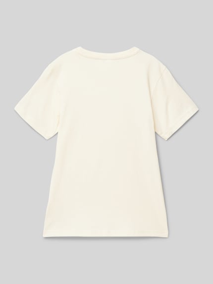 Champion T-shirt z wyhaftowanym logo Écru 3
