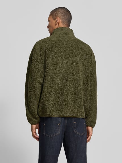 American Vintage Sweatjacke mit Logo-Patch Modell 'HOKTOWN' Khaki 5