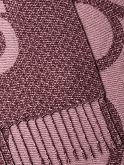CK Calvin Klein Szal z mieszanki wełny Bordowy 3