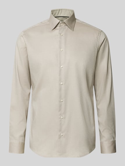 Christian Berg Men Regular Fit Business-Hemd mit Kentkragen Taupe 2