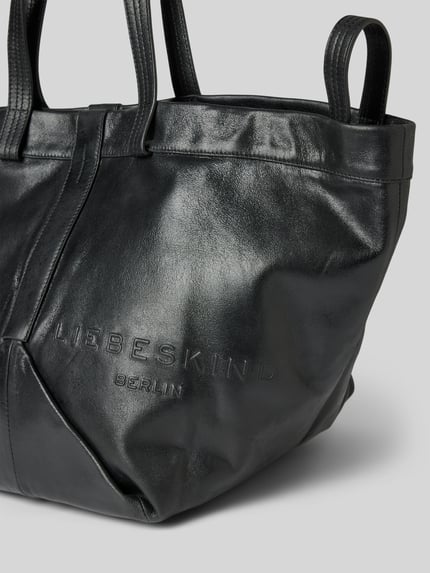 LIEBESKIND BERLIN Handtasche aus reinem Leder mit Label-Details Modell 'Elvira' Black 3