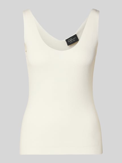 Slim Fit Top aus Viskose-Mix Shop The Look MANNEQUINE