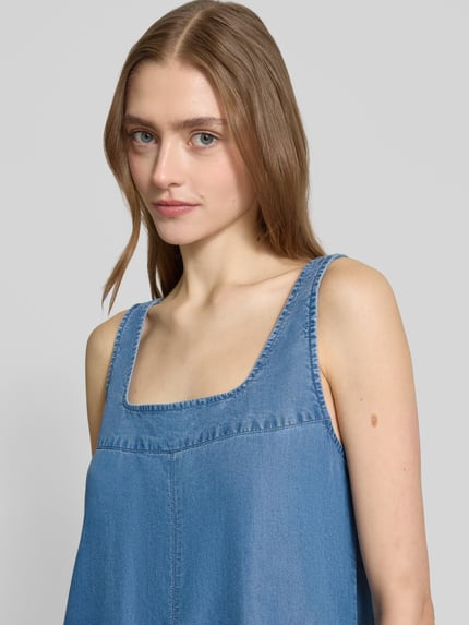 NOISY MAY® Jeansjurk van lyocell met vierkante hals Jeansblauw - 3