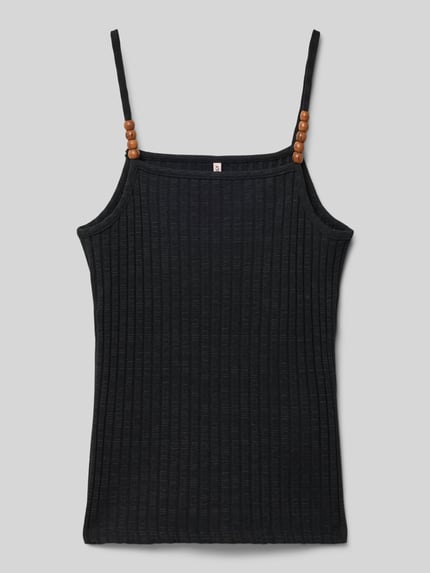 ONLY Slim fit top met spaghettibandjes, model 'MILANA' Zwart - 1
