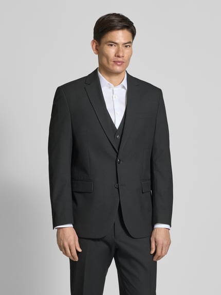 Christian Berg Men comfort fit 2-knoops colbert met reverskraag Zwart - 4