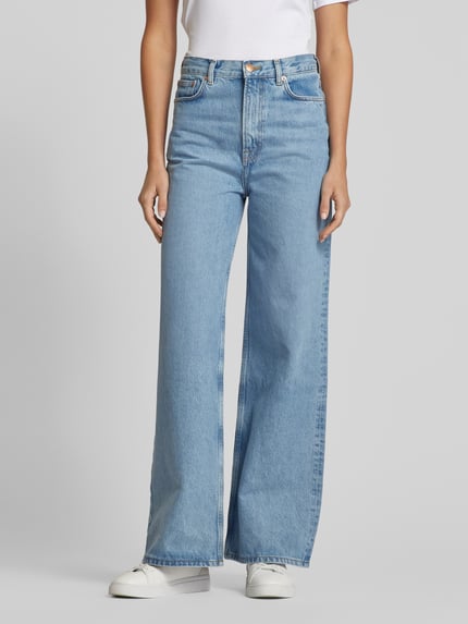 Samsøe Samsøe Wide Leg Jeans im 5-Pocket-Design Modell 'REBECCA' Hellblau 4