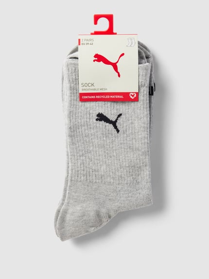 PUMA Socken mit Label-Details im 2er-Pack Silber Melange 3