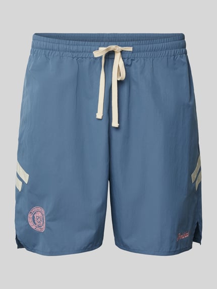 PROHIBITED Regular Fit Shorts mit Label- und Logo-Stitching Rauchblau 2