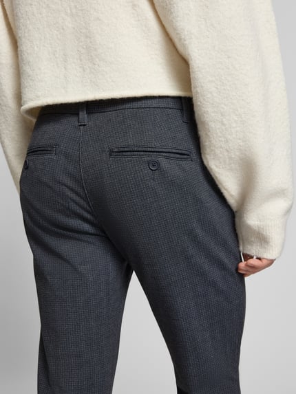 ONLY & SONS Slim Fit Chino aus Viskose-Mix Modell 'MARK' Dunkelblau 3