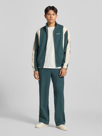 PEGADOR Straight Fit Sweatpants aus Baumwoll-Mix Dunkelgruen 1