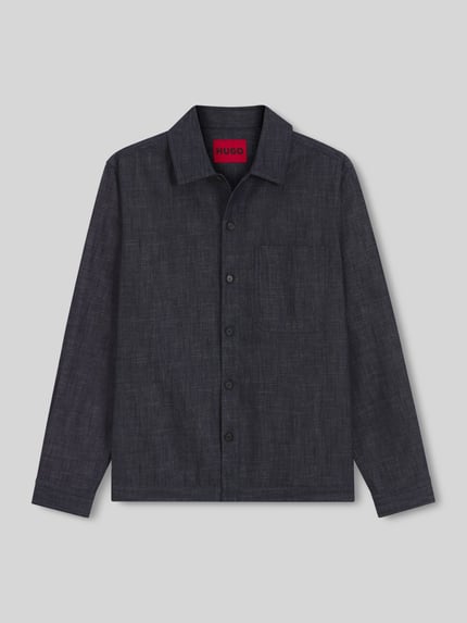 HUGO Oversized Fit Jeanshemd aus reiner Baumwolle Modell 'Ejiri' Jeansblau 2
