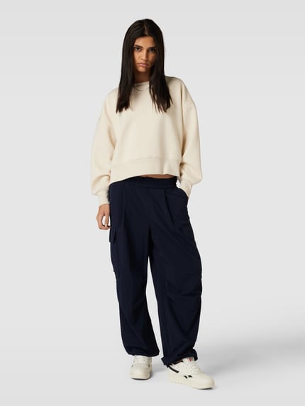 Tom Tailor Denim Spodnie cargo z elastycznym pasem Granatowy 1