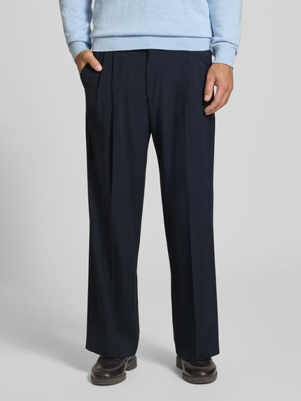 DRYKORN Stoffhose mit Bügelfalte Modell 'LEEK' Dunkelblau 4