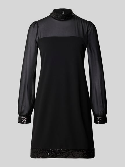 Apricot Minikleid mit rückseitigem Schlüsselloch-Ausschnitt Black 1