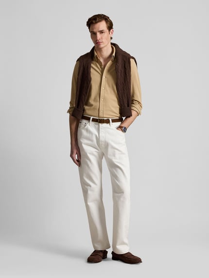 Polo Ralph Lauren Regular Fit Freizeithemd aus reiner Baumwolle Beige 1