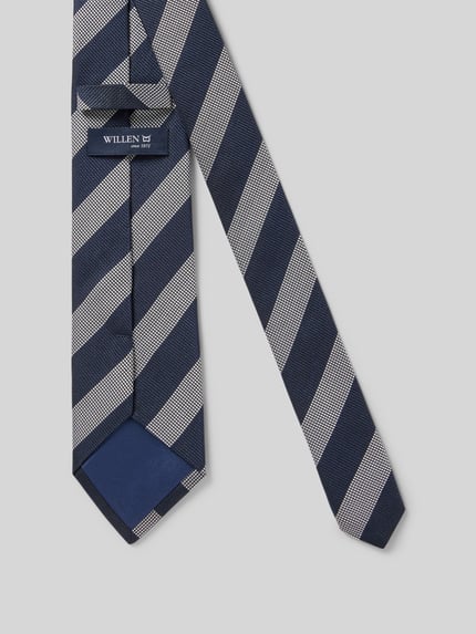 Willen Krawatte aus Seide im Allover-Look (8 cm) Blau 2