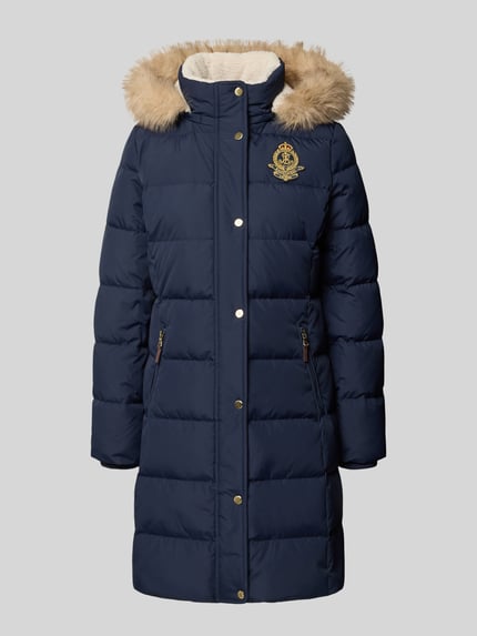Lauren Ralph Lauren Steppmantel mit abnehmbarer Fellkapuze Dunkelblau 2