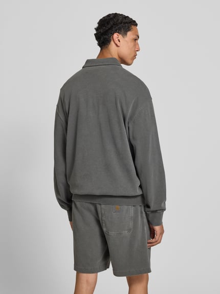 Carhartt Work In Progress Sweatshirt mit Polokragen Anthrazit 5