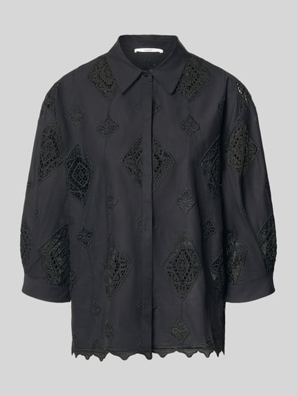 Regular Fit Bluse mit Häkelspitze Modell 'MURIEL' Shop The Look MANNEQUINE
