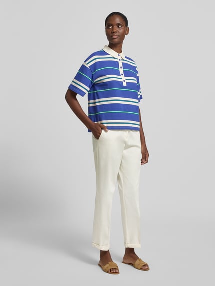 s.Oliver BLACK LABEL regular fit chino van katoenmix Wit - 1