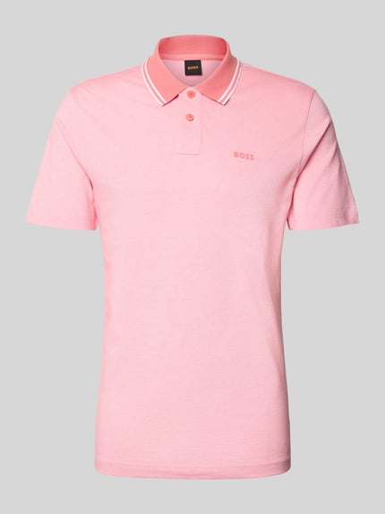 BOSS Orange Relaxed Fit Poloshirt aus reiner Baumwolle Modell 'PEOXFORDNEW' Hellrot 2