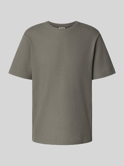 ONLY & SONS Regular Fit T-Shirt mit Waffelmuster Hellgrau 2