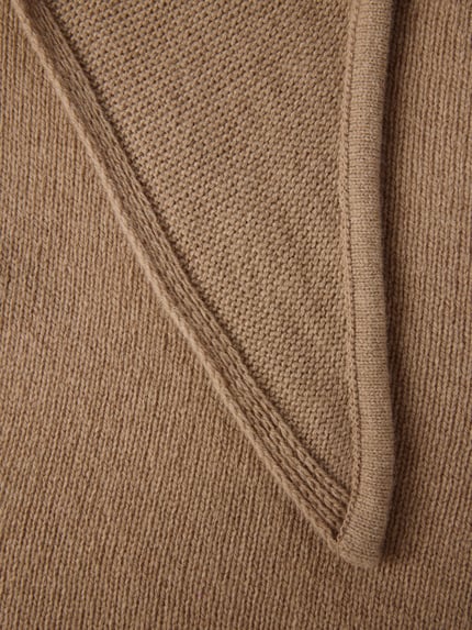 Produktfoto, Schal aus Woll-Mix von Marc O'Polo, beige, grobe und feine Strickstruktur, neutraler Hintergrund, Damen Schal von Marc O'Polo