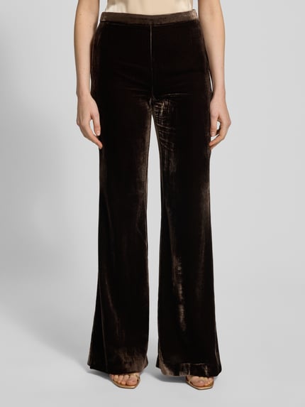 MANGO Hose aus Viskose-Mix Modell 'PEPPER' Dunkelbraun 4