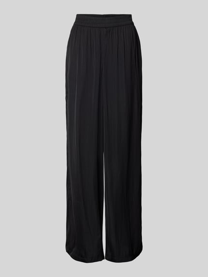 QS Wide Leg Stoffhose mit elastischem Bund Black 2