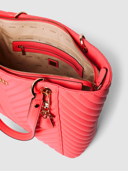 GUESS Handtas met doorgestikte naden, model 'NOELLE' Koraal - 5