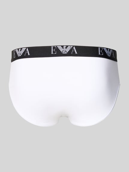 Emporio Armani Slip mit elastischem Logo-Bund im 3er-Pack Weiss 3