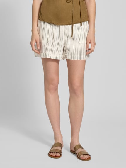 Tom Tailor Denim Relaxed Fit Shorts aus Viskose-Leinen-Mix Offwhite 4