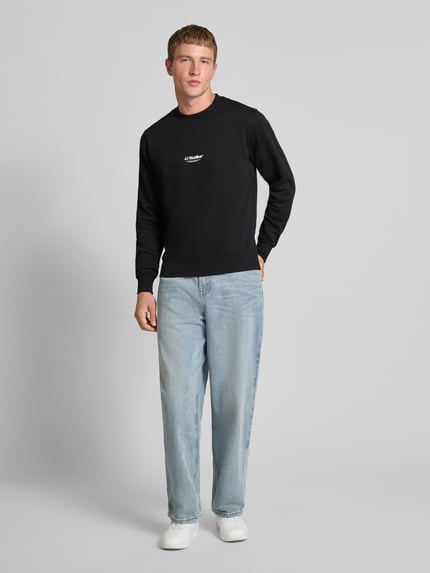 JACK & JONES Sweatshirt mit Label-Print Modell 'SOHO' BLACK 1
