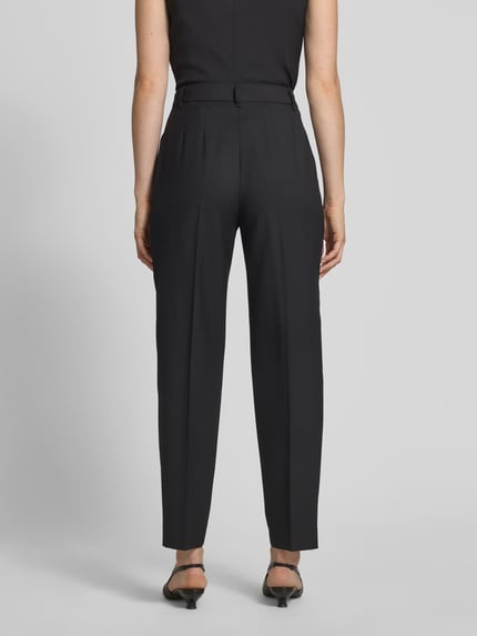 Marc Cain Feminine Fit Anzughose mit Bügelfalten Black 5
