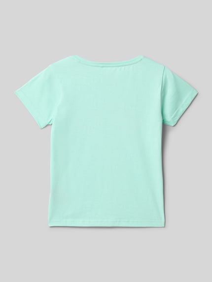 Blue Seven T-shirt z nadrukowanym motywem Jasnoturkusowy 3