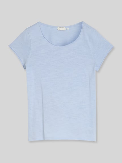 Tom Tailor Regular Fit T-Shirts aus reiner Baumwolle Hellblau 2