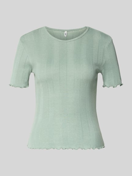 ONLY Slim fit T-shirt van Katoenmix Model 'TENNA' Rietgroen - 2