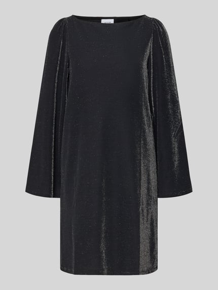 VILA Minikleid mit U-Boot-Ausschnitt Modell 'ELEINAS' Black 2