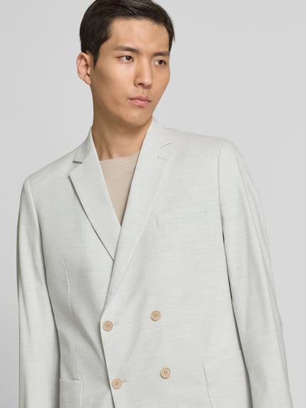 s.Oliver BLACK LABEL Regular fit colbert met dubbele knoopsluiting Lichtgrijs - 3