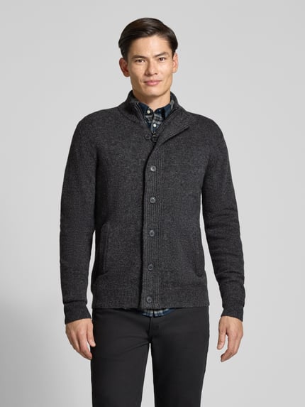 Barbour Cardigan mit Stehkragen Graphit 4