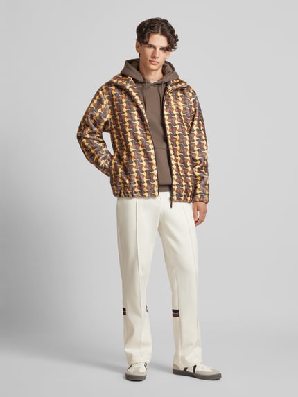 Sergio Tacchini Sweatjacke mit Stehkragen Modell 'COMO' Dunkelbraun 1