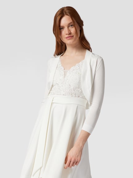 Jake*s Cocktail Bolero mit Schalkragen Offwhite Melange 4