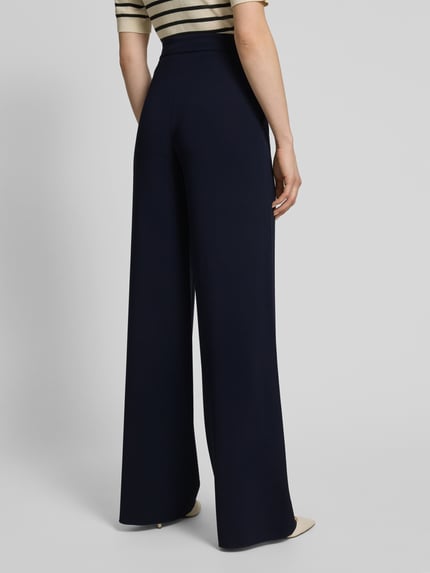 Max Mara Studio Stoffhose mit Knopfverschluss Modell 'RINA' Marine 5