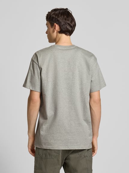 Carhartt Work In Progress T-shirt met labelstitching Lichtgrijs gemêleerd - 5